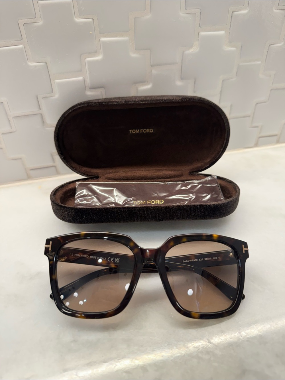 Tom Ford Selby Women’s Sunglasses in Havana with Brown Gradient Lenses